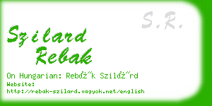 szilard rebak business card